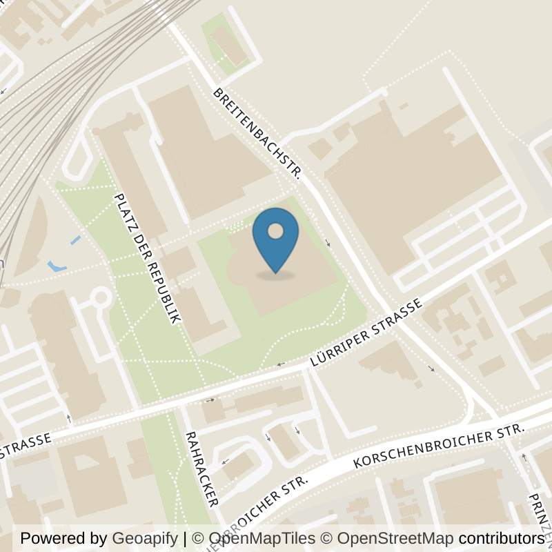 Map: location of INJOY Gym & Swim Mönchengladbach in Mönchengladbach
