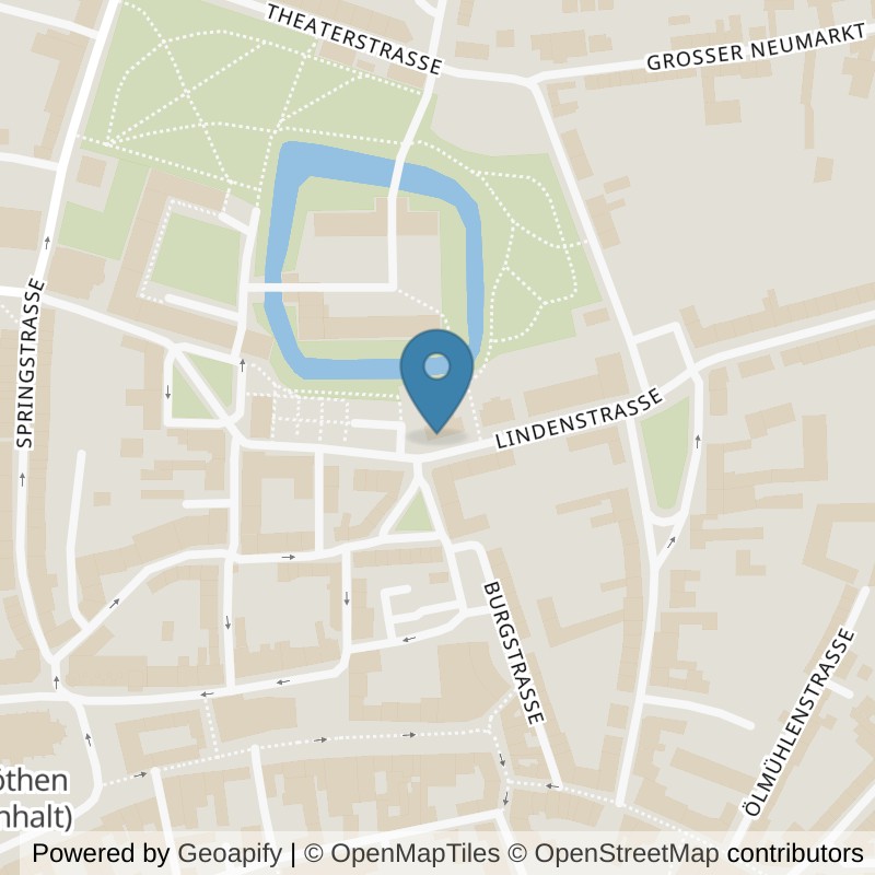 Map: location of INJOY Köthen in Köthen (Anhalt)