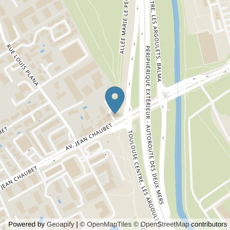 Map: location of Interval Balma in Toulouse