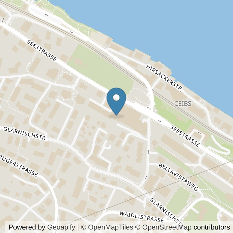 Map: location of Invictus Training in Horgen