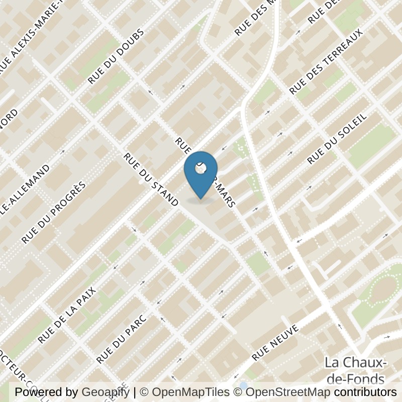 Map: location of Iron Bodyfit Chaux-de-Fonds in La Chaux-de-Fonds