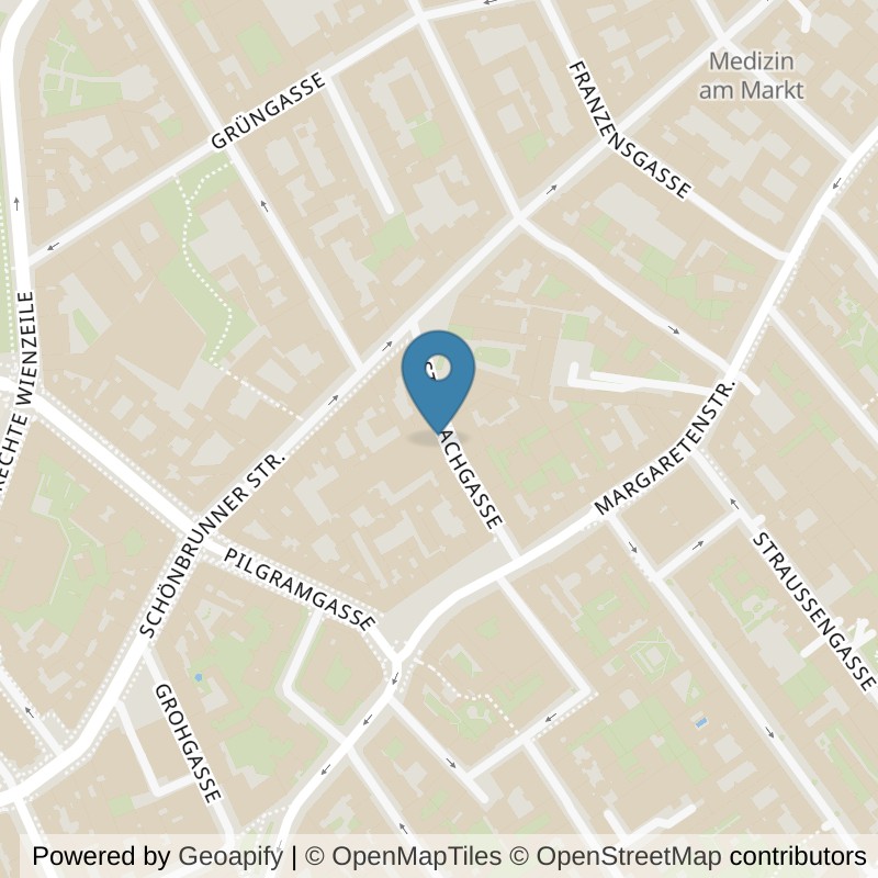 Map: location of John Harris Fitness Margaretenplatz in Wien