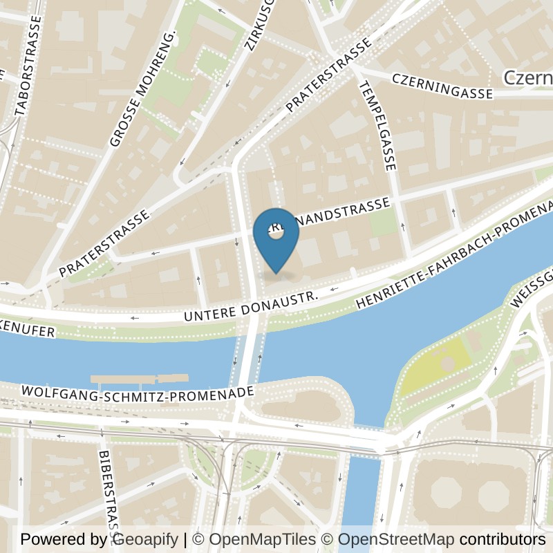 Map: location of John Harris Fitness UNIQA Tower in Wien