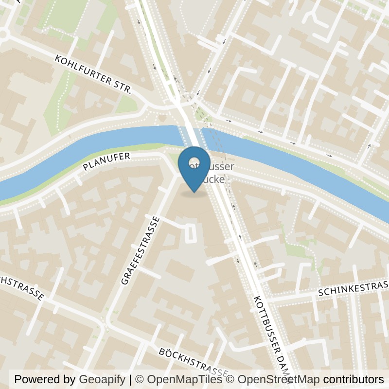 Map: location of John-Reed-Fitness-Berlin-Kreuzberg in Berlin