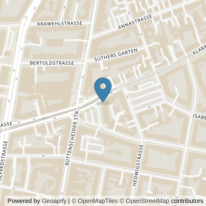Map: location of John-Reed-Fitness-Essen-Rüttenscheid in Essen