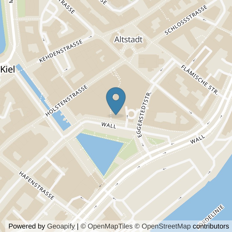 Map: location of John-Reed-Fitness-Kiel-Altstadt in Kiel
