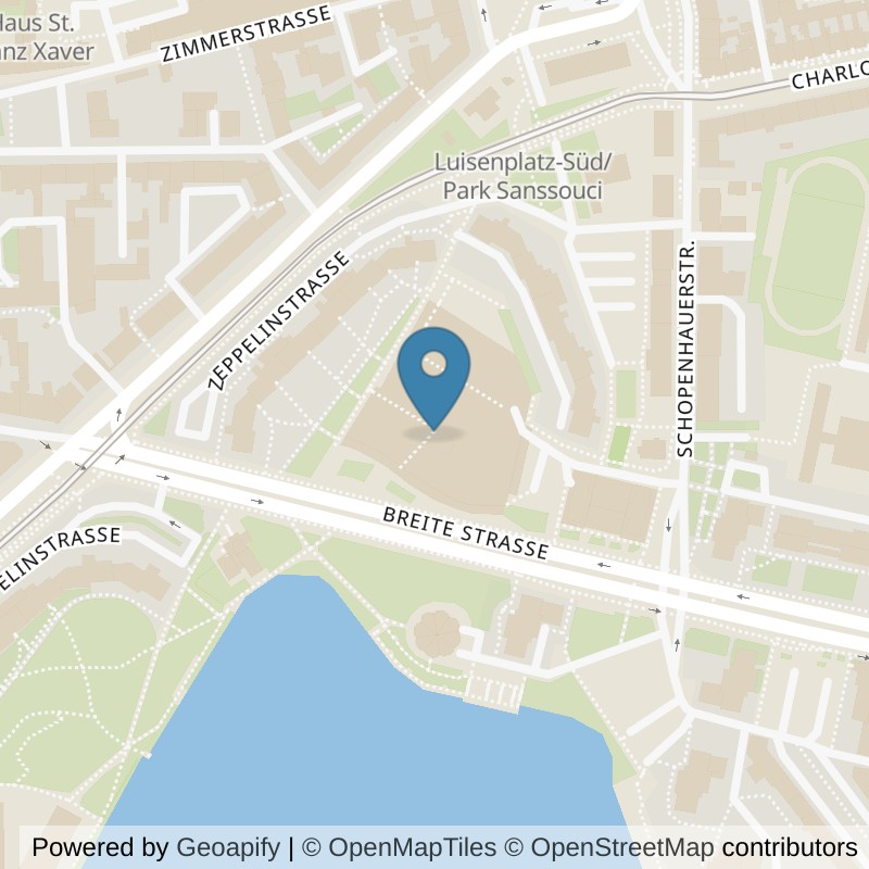 Map: location of John-Reed-Fitness-Potsdam in Potsdam