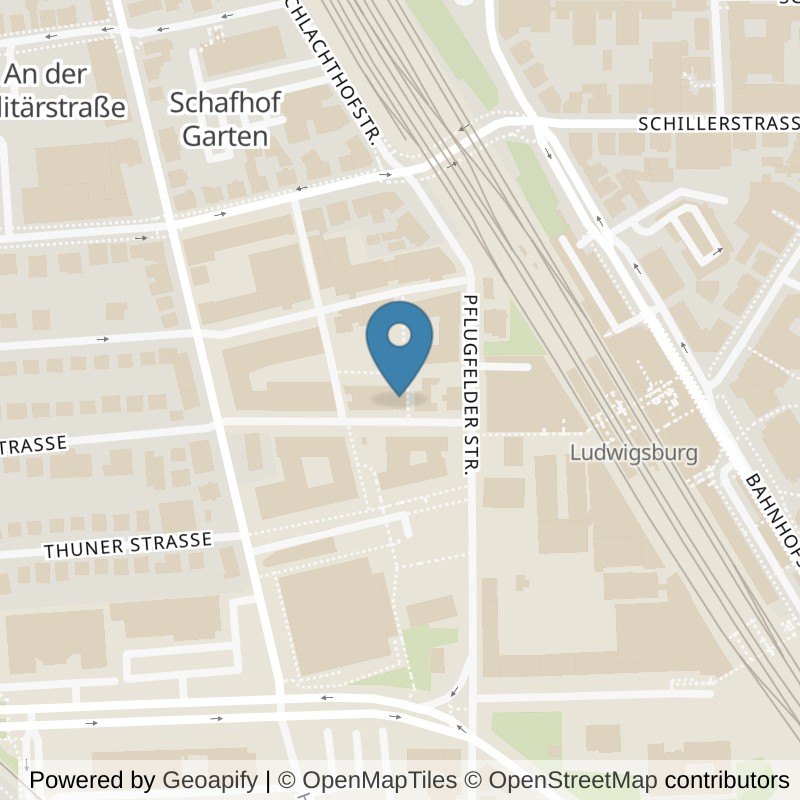 Map: location of JONNY M. Club Bleyle Loft in Ludwigsburg