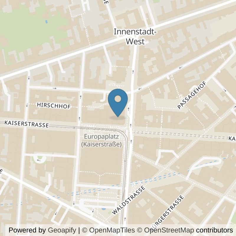 Map: location of JONNY M. Club Europaplatz Women in Karlsruhe
