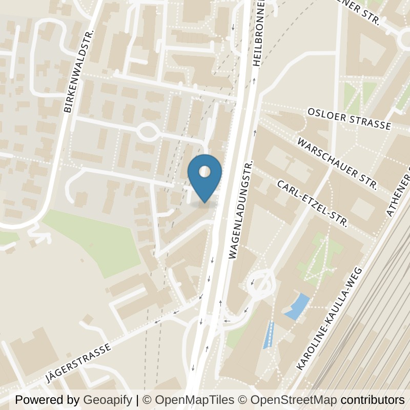 Map: location of JONNY M. Club Europaviertel in Stuttgart