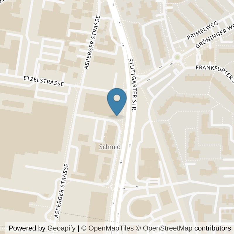 Map: location of JONNY M. Club Otto Konz in Bietigheim-Bissingen