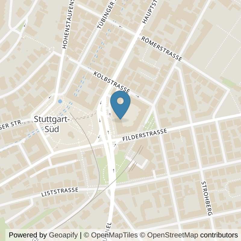 Map: location of JONNY M. Club Women Marienplatz in Stuttgart