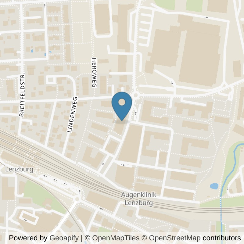 Map: location of Just Fit AG - Fitnesscenter Lenzburg in Lenzburg