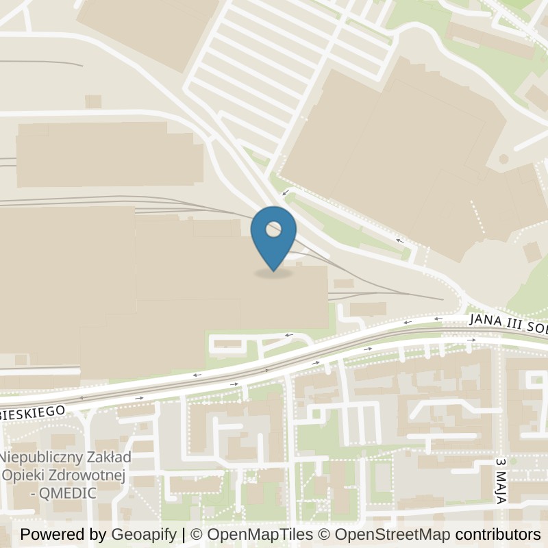 Map: location of Just GYM SIŁOWNIA DĄBROWA GÓRNICZA in 41-300 Dąbrowa Górnicza