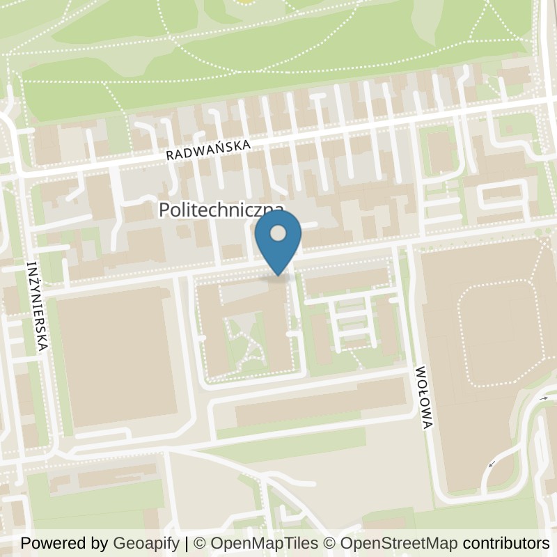 Map: location of Just GYM Rembielińskiego Łódź 24h in Łódź