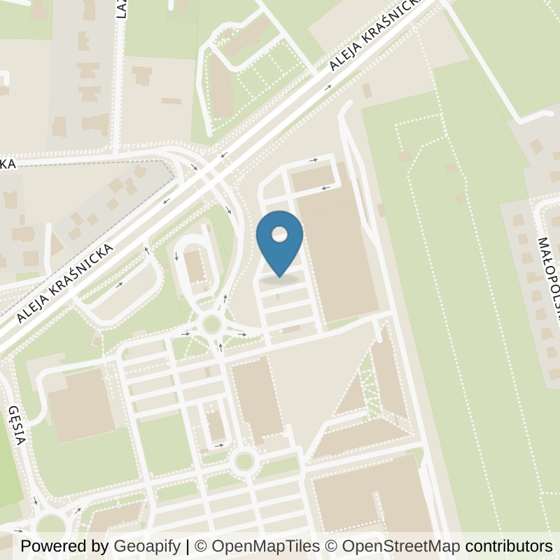 Map: location of Just GYM Jana Pawła II Lublin 24h in Lublin