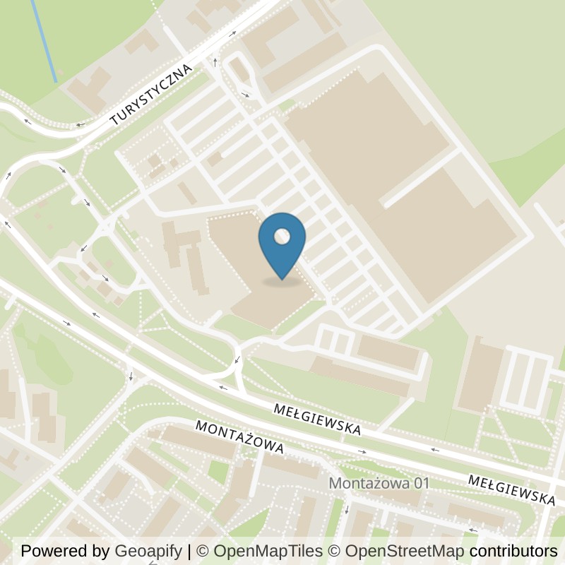 Map: location of Just GYM SIŁOWNIA MEŁGIEWSKA in Lublin