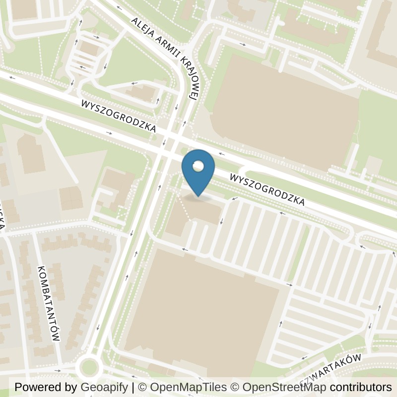 Map: location of Just GYM Siłownie Płock 24h in Płock