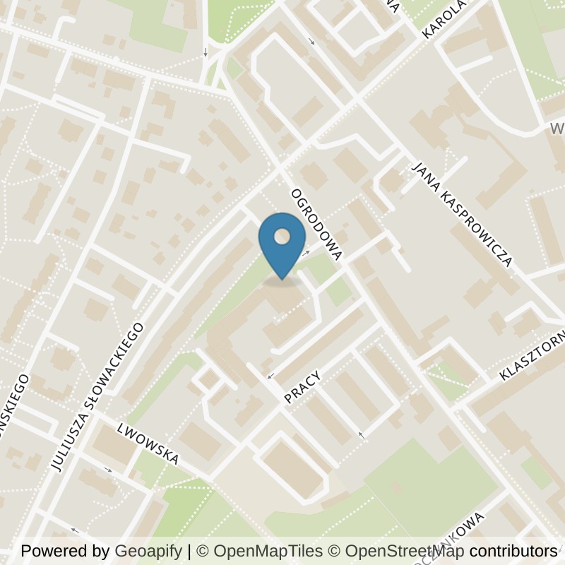Map: location of Just GYM Siłownie Racibórz 24h in Racibórz