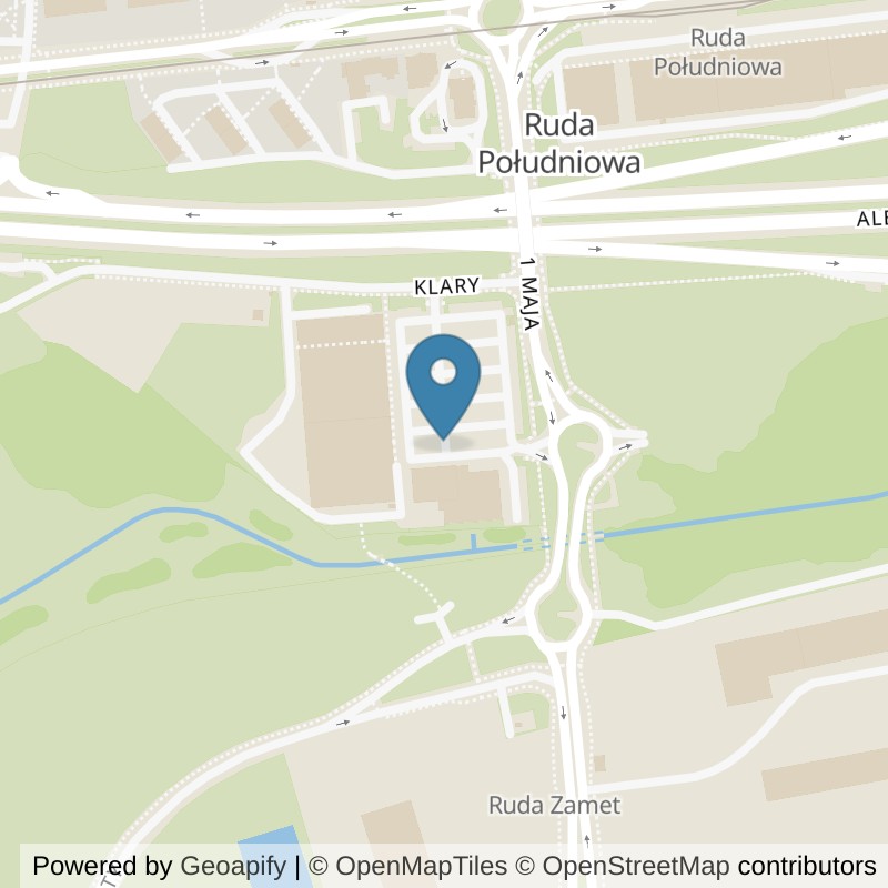 Map: location of Just GYM SIŁOWNIA RUDA ŚLĄSKA in Ruda Śląska