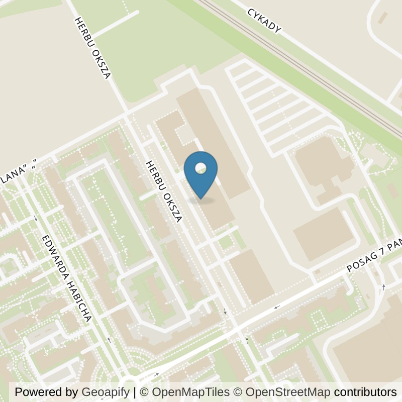 Map: location of Just GYM Herbu Oksza 24h - Just GYM BOX Warszawa in Warszawa
