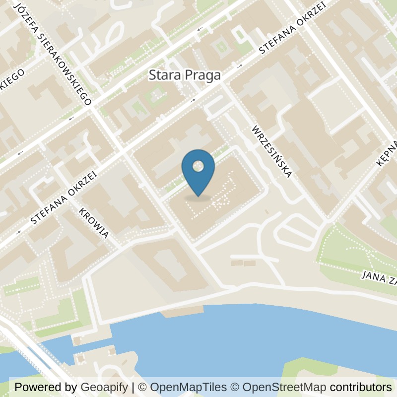 Map: location of Just GYM Port Praski 24h - Just GYM BOX Warszawa in Warszawa
