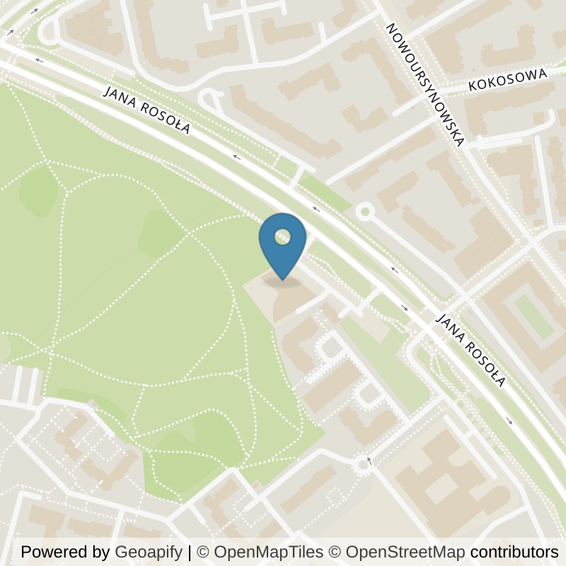 Map: location of Just GYM Rosoła 24h - Just GYM Warszawa in Warszawa