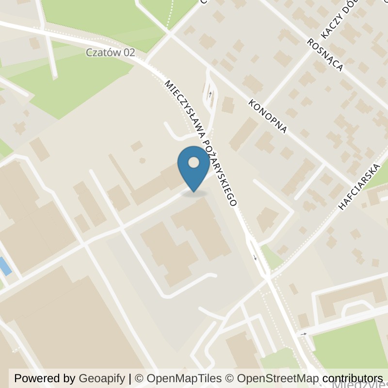 Map: location of Just GYM SIŁOWNIA POŻARYSKIEGO in Warszawa