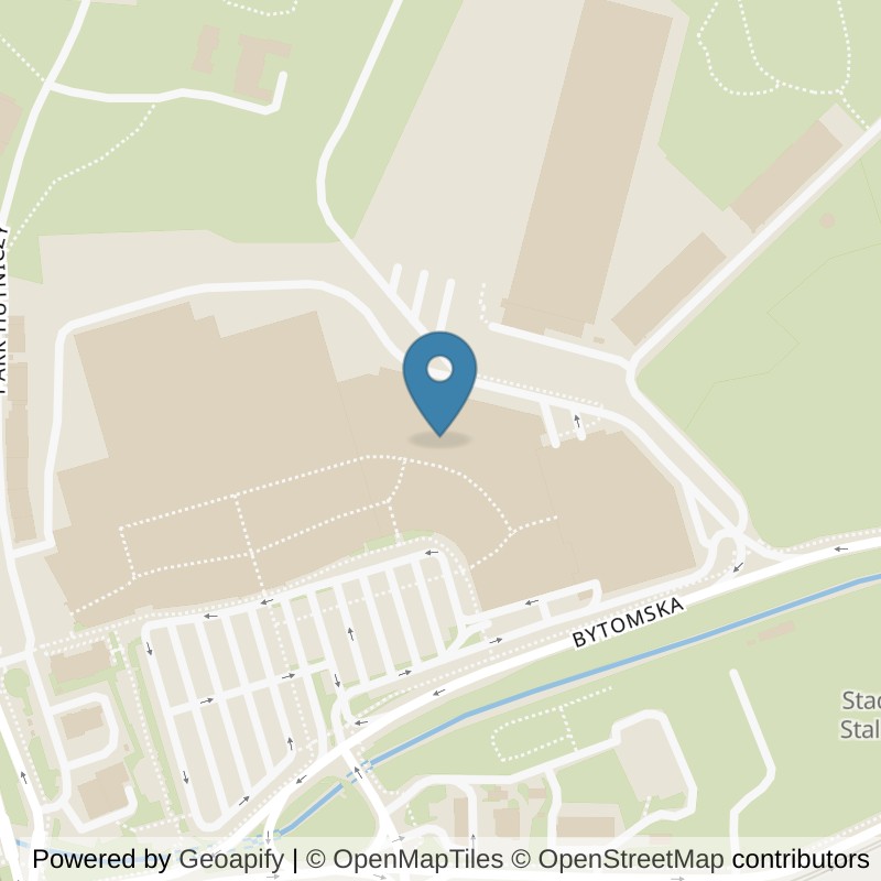 Map: location of Just GYM Siłownie Zabrze 24h in Zabrze
