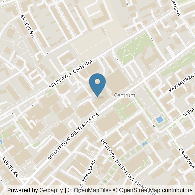 Map: location of Just GYM Zielona Góra 24h in Zielona Góra