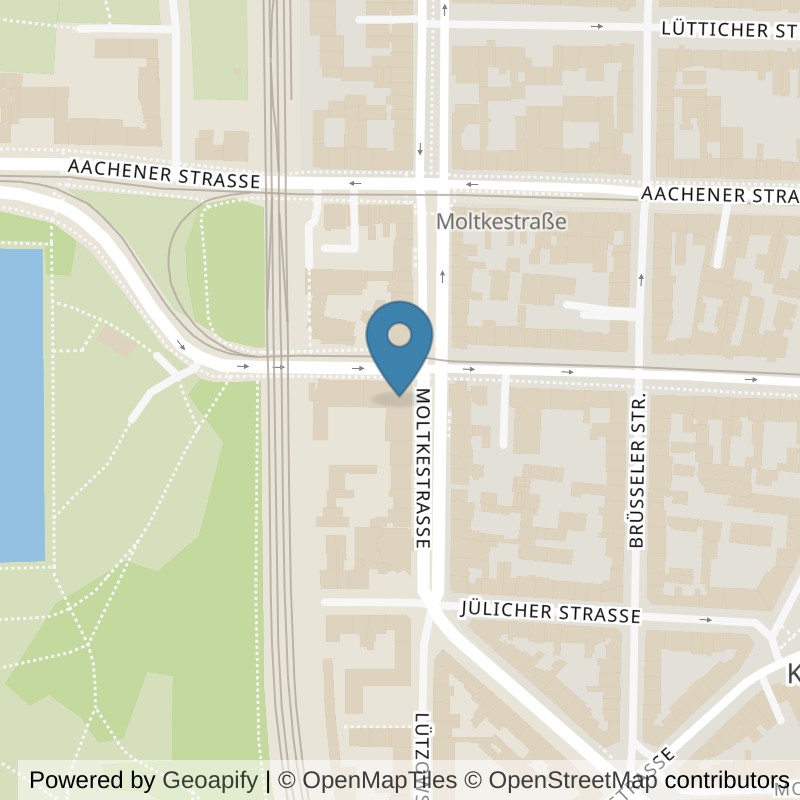 Map: location of Just Fit 20 Classic Köln Neustadt Süd in Köln