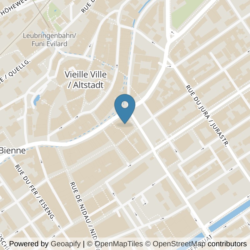 Map: location of K-Fit Biel in Biel