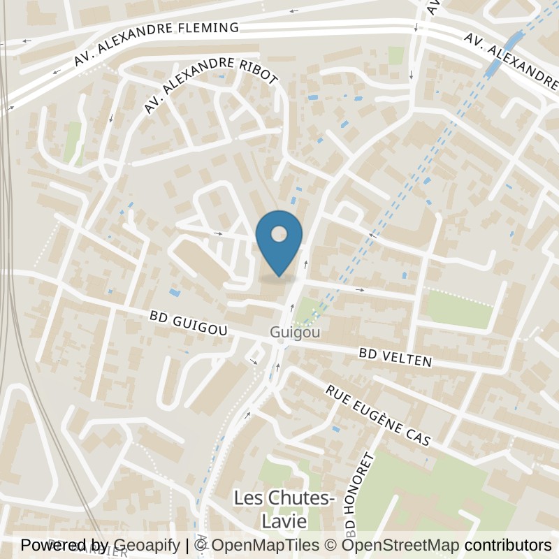 Map: location of Keepcool Marseille Chutes Lavie in Marseille
