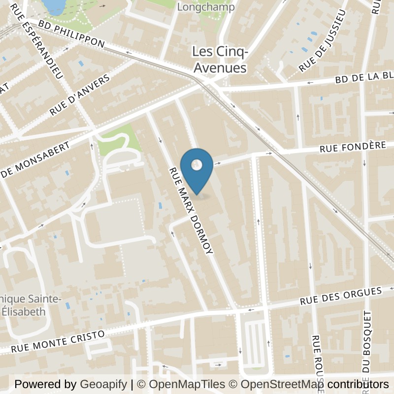 Map: location of Keepcool Marseille Cinq Avenues in Marseille