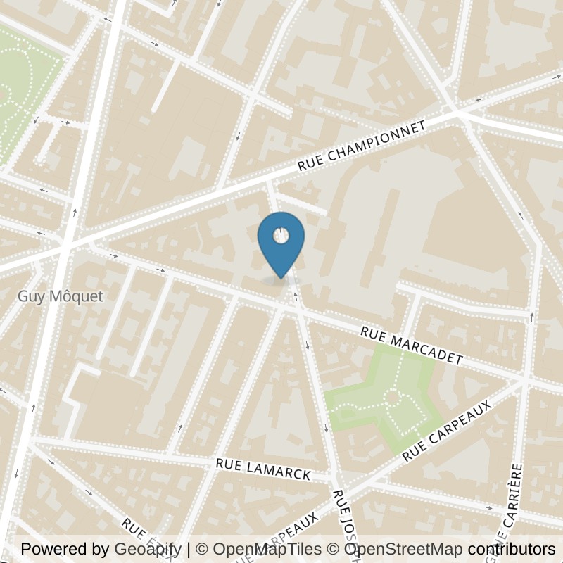 Map: location of Keepcool Paris 18 Marcadet in Paris