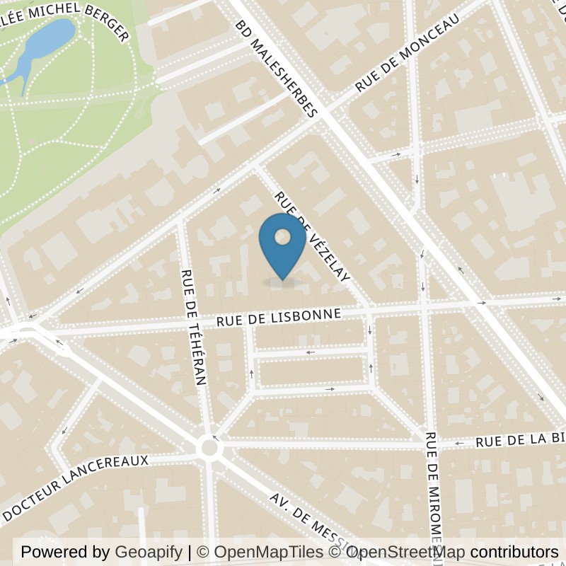 Map: location of Keepcool Paris 8 Monceau in Paris