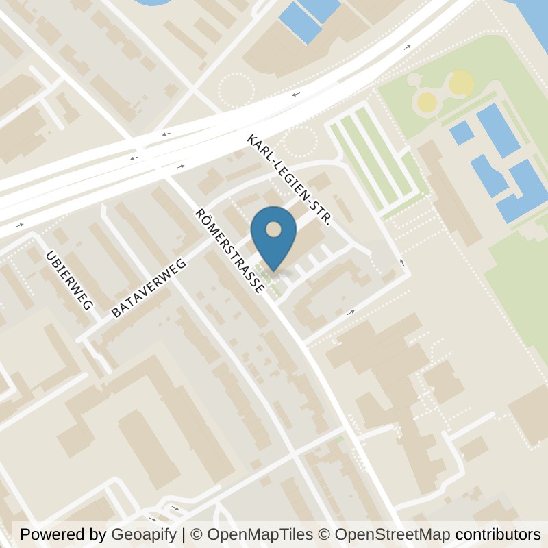 Map: location of Kieser Training Bonn-Römerstrasse-214-216 in Bonn