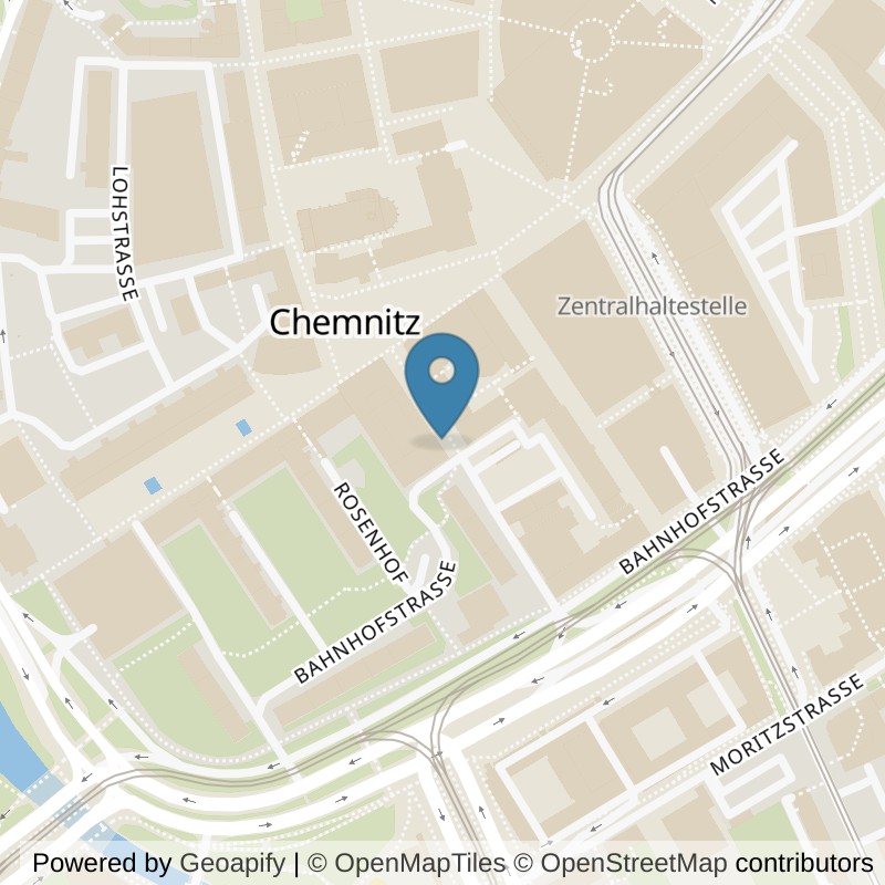 Map: location of Kieser Training Chemnitz-Markt-5 in Chemnitz