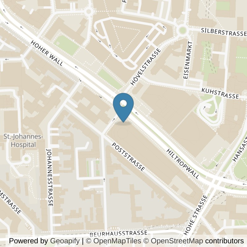 Map: location of Kieser Training Dortmund-Hiltropwall-4-12 in Dortmund