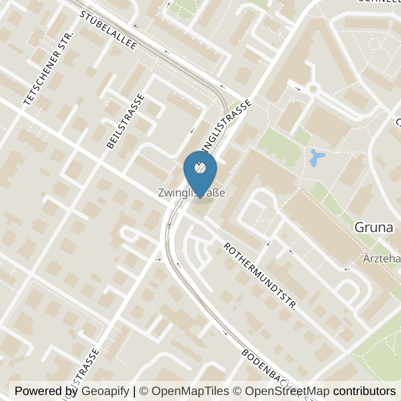 Map: location of Kieser Training Dresden-Gruna in Dresden