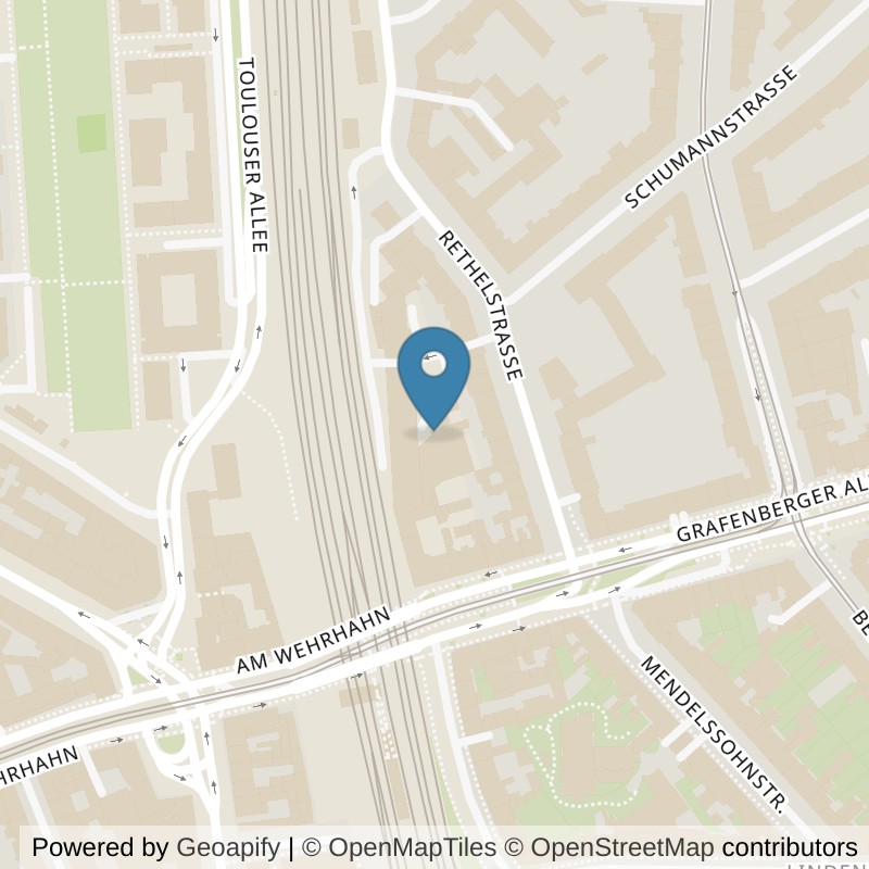 Map: location of Kieser Training Düsseldorf-Wehrhahn in Düsseldorf