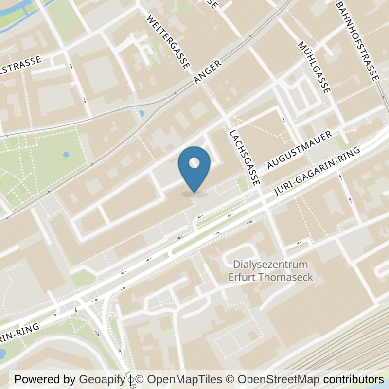 Map: location of Kieser Training Erfurt-Juri-Gagarin-Ring-41 in Erfurt