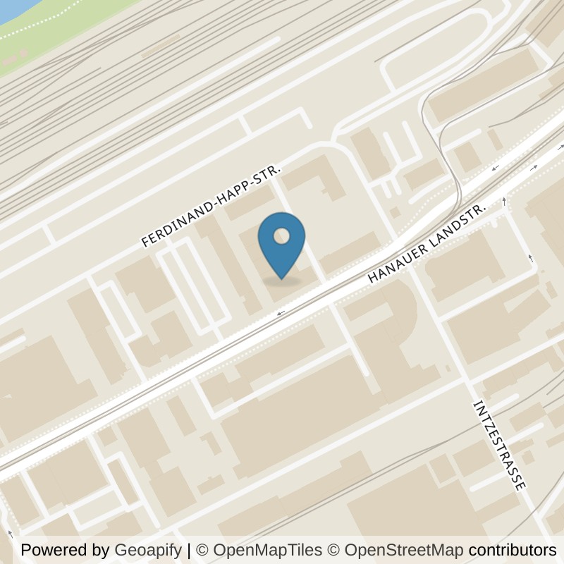 Map: location of Kieser Training Frankfurt-Am-Main-Hanaür-Landstrasse-291a in Frankfurt am Main