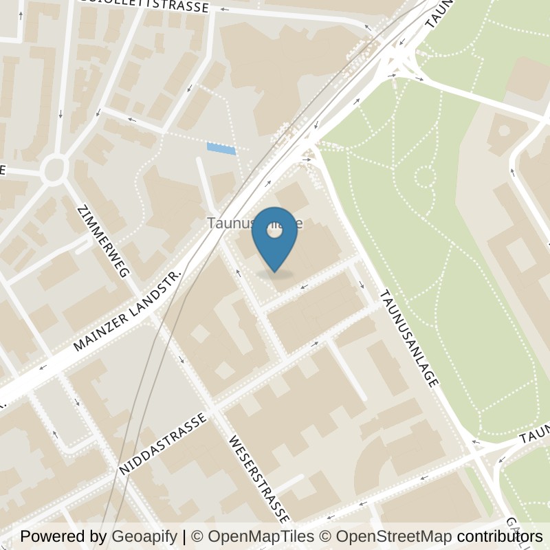 Map: location of Kieser Training Frankfurt-Am-Main-Marienstrasse-2 in Frankfurt am Main