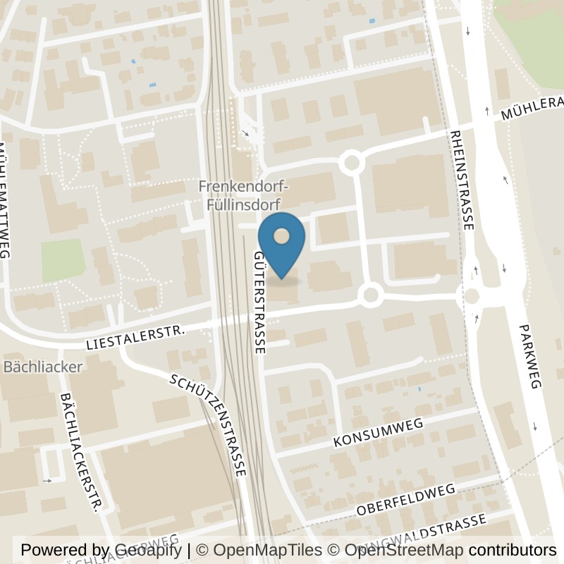Map: location of Kieser Training Frenkendorf in Frenkendorf