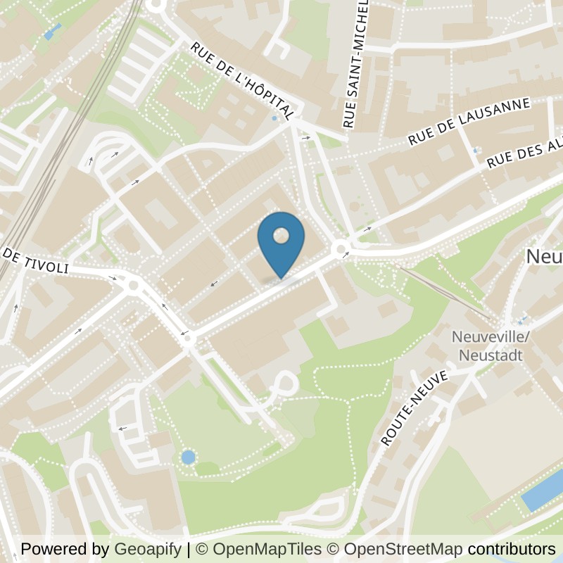 Map: location of Kieser Training Fribourg in Fribourg