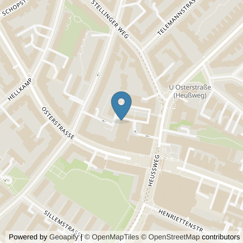 Map: location of Kieser Training Hamburg-Heussweg-37d in Hamburg