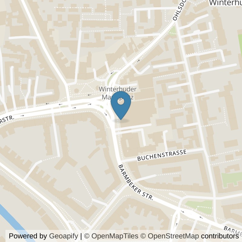 Map: location of Kieser Training Hamburg-Winterhuder-Marktpl-6-7a in Hamburg