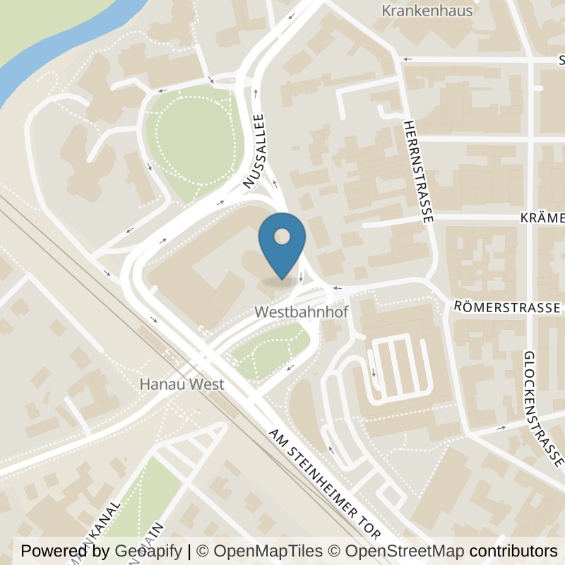 Map: location of Kieser Hanau in Hanau
