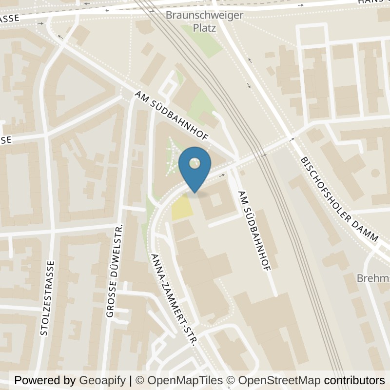 Map: location of Kieser Training Hannover-Südstadt in Hannover